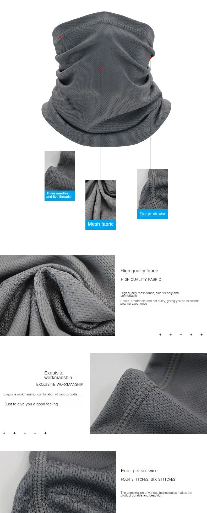 Multifunctional Outdoor Face Cover Neck Gaiter Balaclava