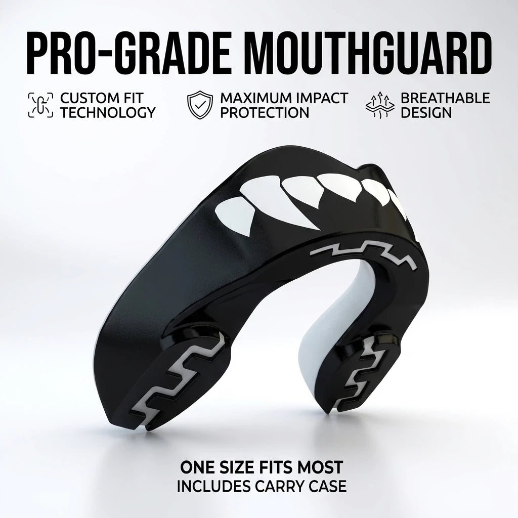 Custom Fit Sports Mouthguard with Fang Design