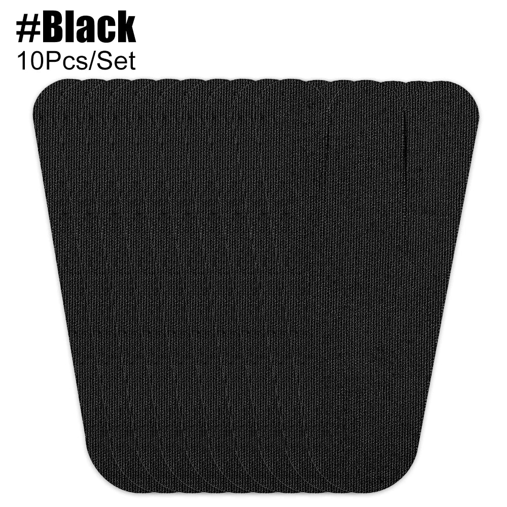 Black precut kinesiology tape set for foot and joint support