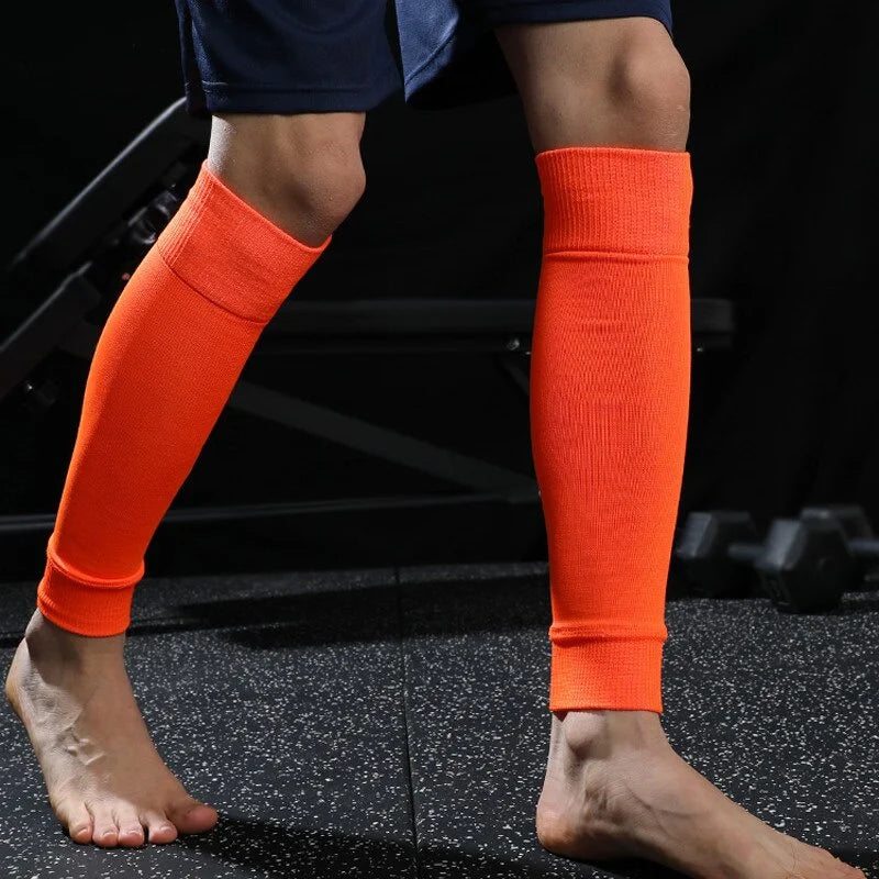 Football Calf Protection Socks with Built-in Shin Guards
