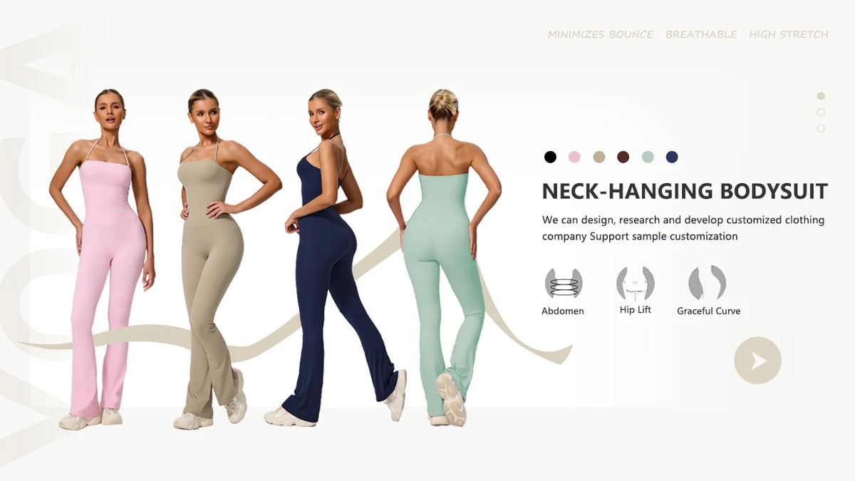 Sleek Women's Yoga & Gym Training Bodysuit