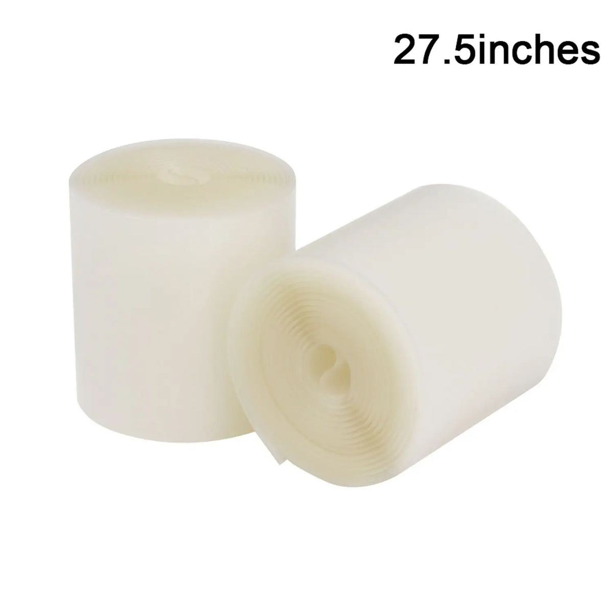 Un rollo de revestimiento para neumáticos de bicicleta blanca para protección contra pinchazos.