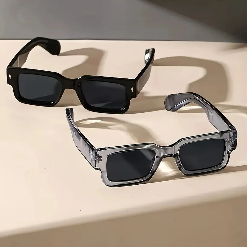 Retro Square Sunglasses with UV400 Protection