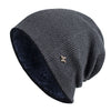 Fleece-Lined Knit Beanie Winter Hat