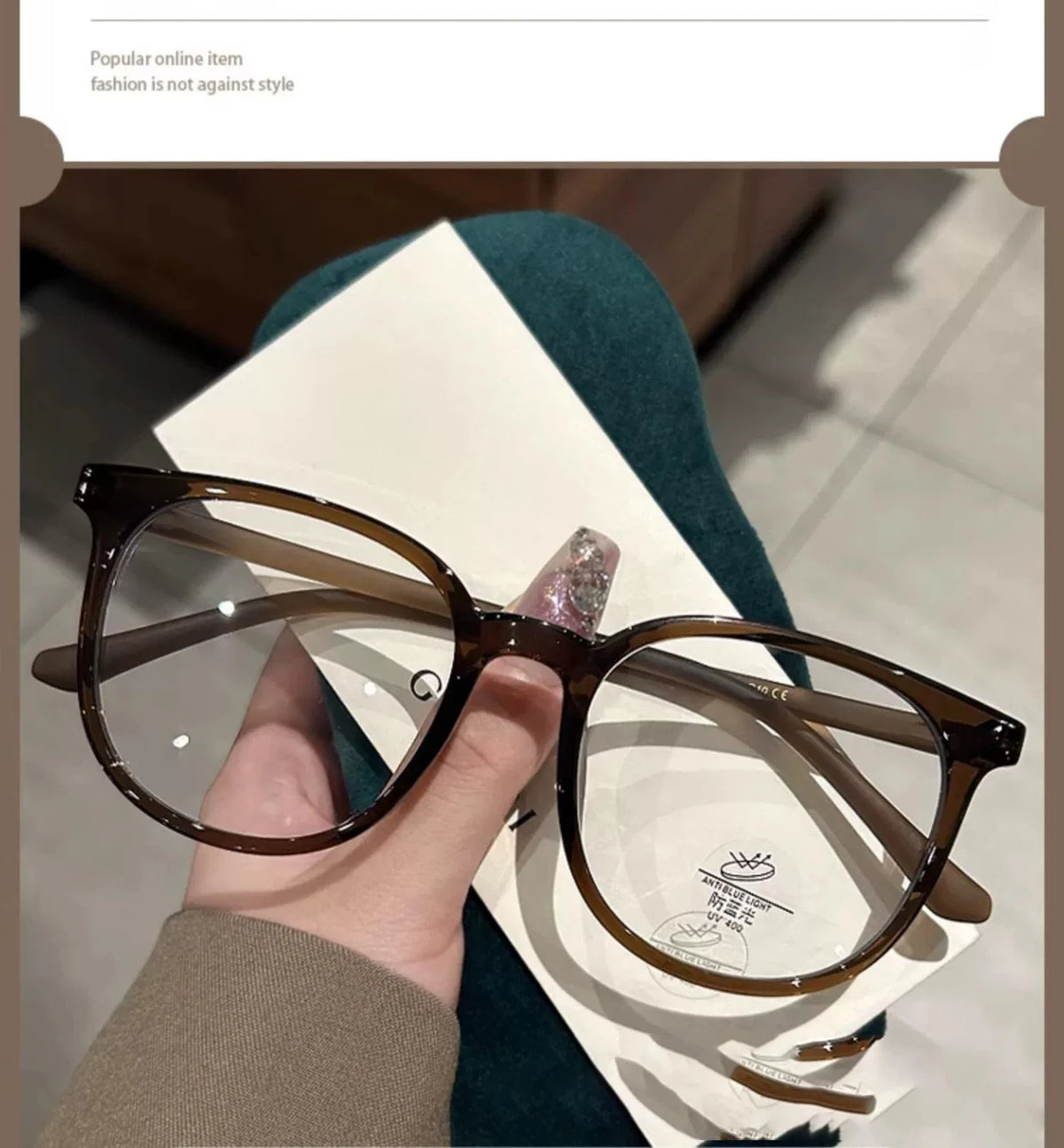 Vintage Round Blue Light Blocking Glasses for Women