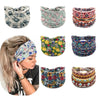 Colección de bandas para la cabeza de yoga bohemias con patrones florales y geométricos en varios colores.