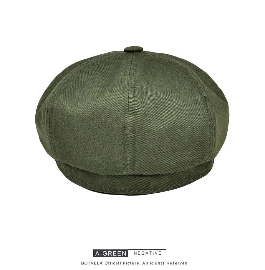 Men's Classic Newsboy Cap – Cotton 8-Panel Ivy Hat