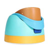 A leakproof replacement lid for a water bottle shown in shades of orange, blue, and yellow.
