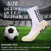 A pair of white soccer socks with black accents displayed on a green field background.
