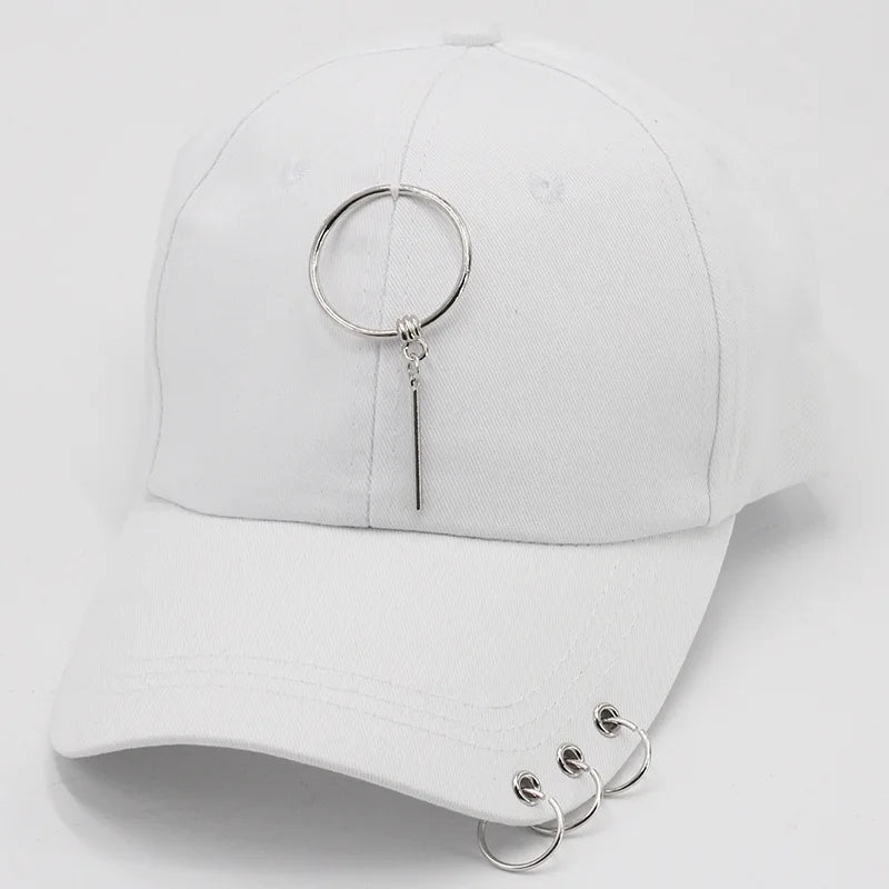 Classic Cotton Cap with Metal Ring Detail