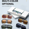 Double Bridge Square Aviator Sunglasses - Retro UV400 Protection for Men and Women