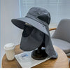Wide Brim Bucket Hat with Neck Protection