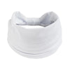 Foulard en coton bohème blanc noué autour de la tête