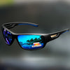 Polarized Sports Sunglasses with Camouflage Frame