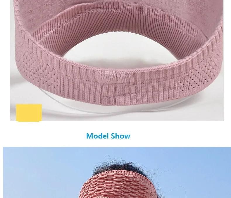 Breathable Adjustable Sun Visor Cap for Women