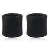 Une paire de bracelets de sport noirs et durables à séchage rapide pour les vêtements de sport.