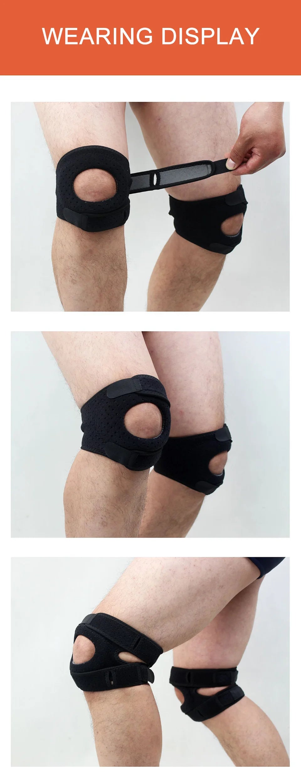 Knee Compression Sleeve with Silicone Patella Support
