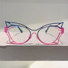 Vintage Oversized Cat Eye Blue Light Glasses for Women