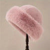 Women's Plush Fur-Trimmed Winter Hat with Ear Protection