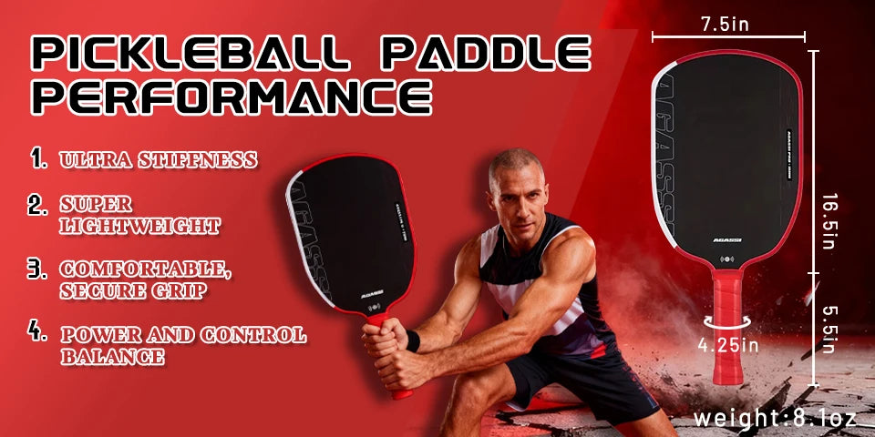 Pro Carbon Pickleball Paddle with Foam Core