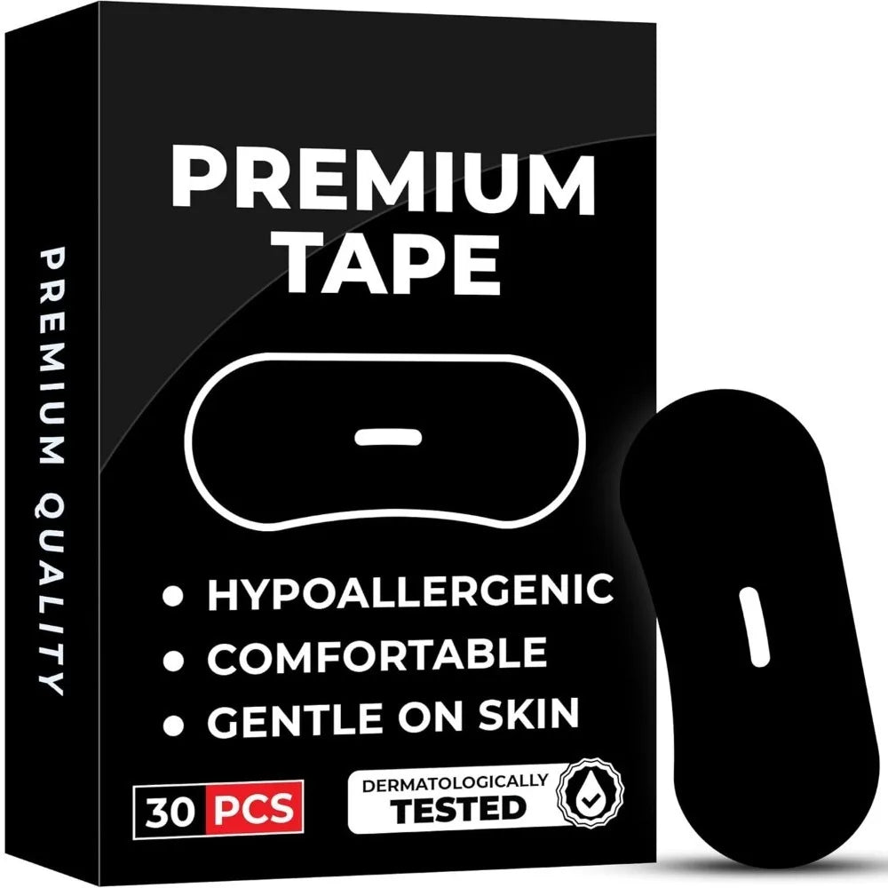 Schwarze Verpackung für Premium-Hypoallergene, sanfte Mundtape zur Linderung von Schnarchen