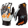 Gants tactiques noirs et orange pour motocross et VTT avec écran tactile.