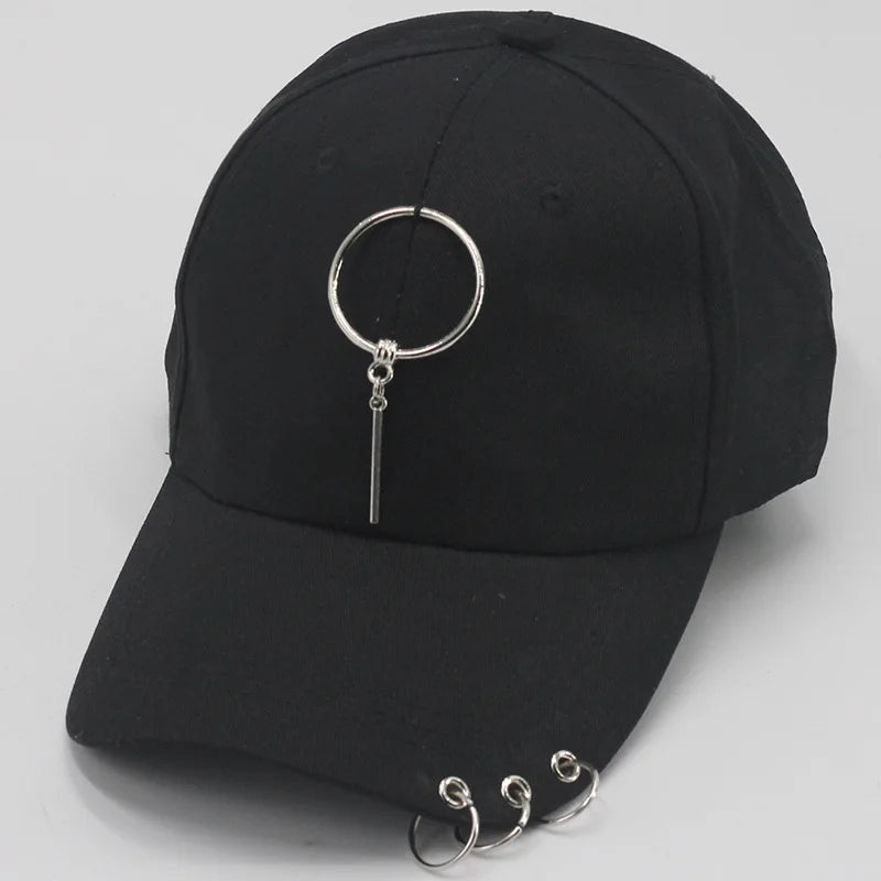 Classic Cotton Cap with Metal Ring Detail