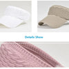 Breathable Adjustable Sun Visor Cap for Women
