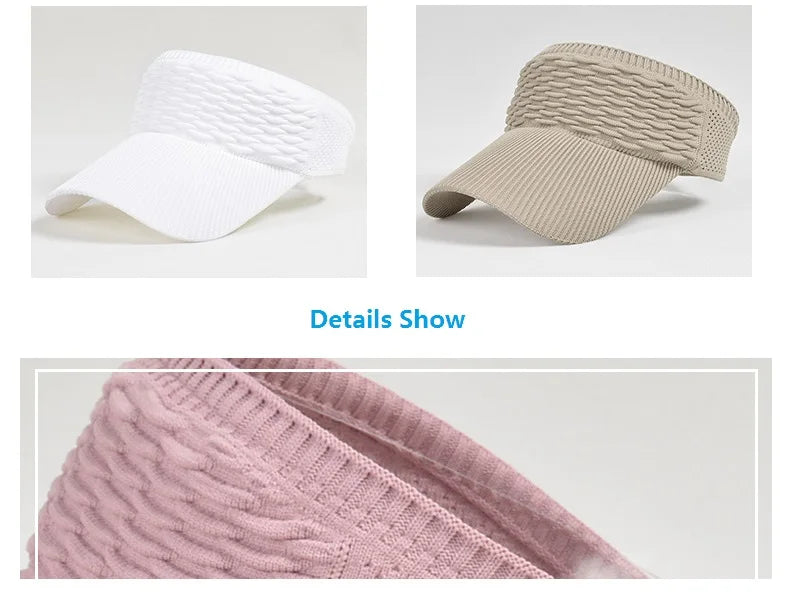 Breathable Adjustable Sun Visor Cap for Women