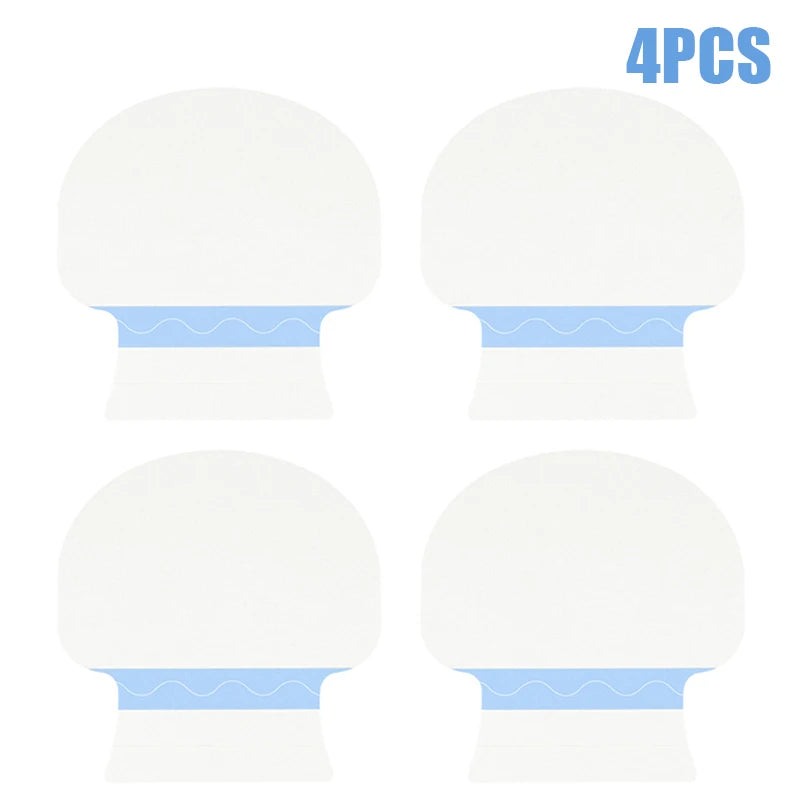 Four white invisible body shaping patches with light blue accents for smooth contours