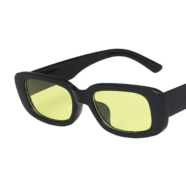 Retro Rectangle Sunglasses with UV400 Protection