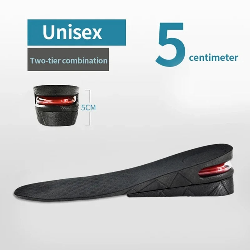 Adjustable Height Increase Insoles with Shock Absorption