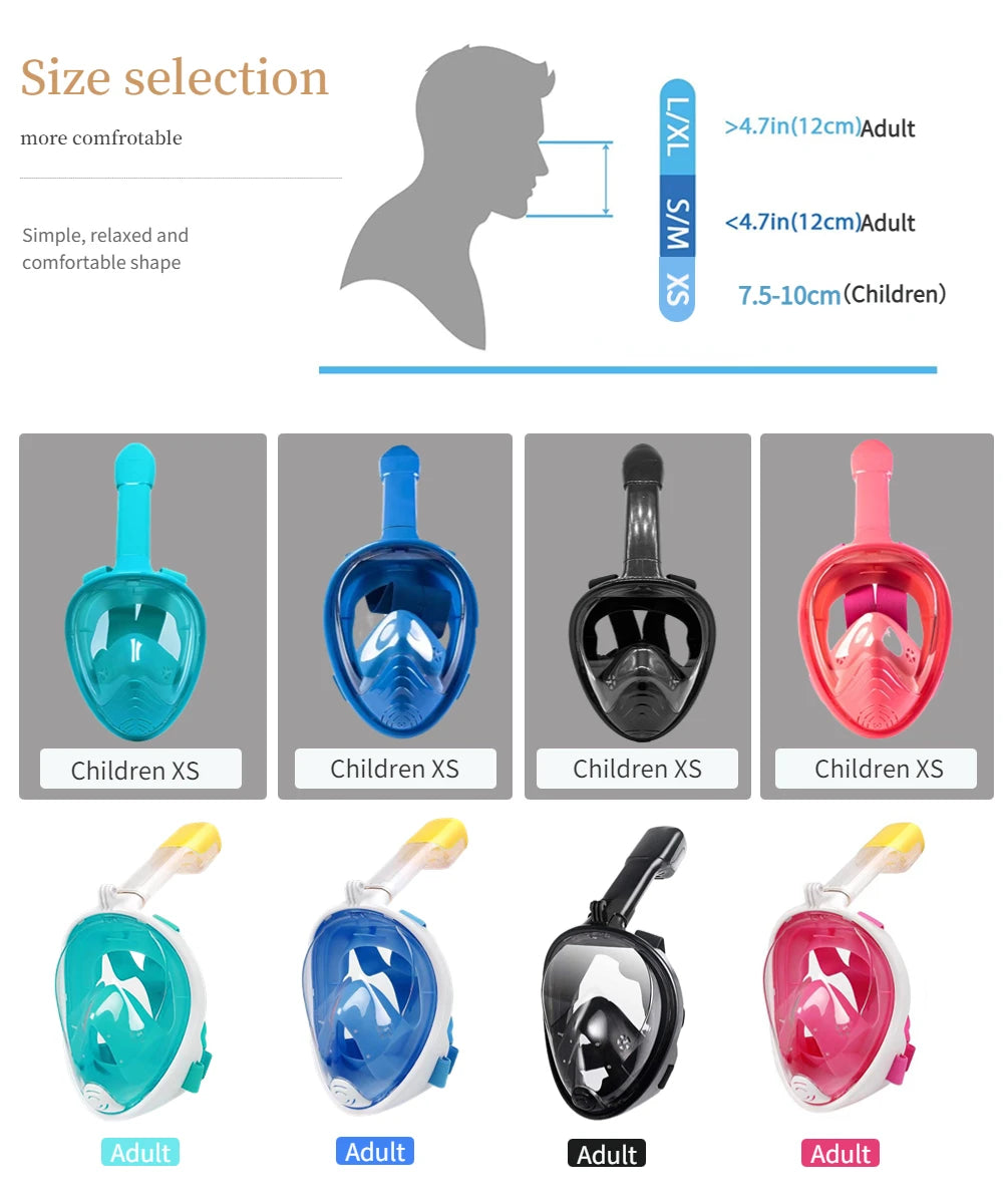 Full Face Snorkel Mask with Anti-Fog Window