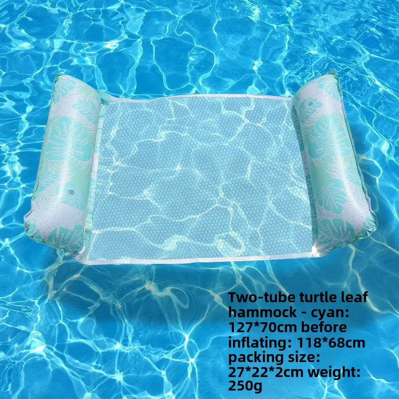 Striped Inflatable Pool Hammock for Adults