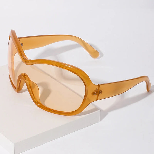 Oversized Pilot Sunglasses with Gradient Lenses