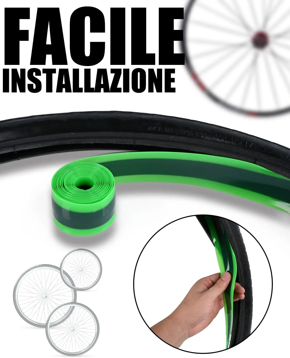 Bicycle Tire Liner Flat Protector for Multiple Wheel Sizes