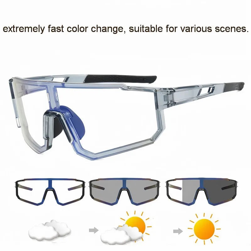 Photochromic Sports Sunglasses for Cycling, Running, and Outdoor Adventures