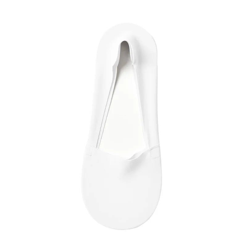 White silicone anti-slip summer socks shown from the top view