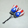 Mini Kunstleder-Boxhandschuh Schlüsselanhänger mit patriotischem Design in Rot, Weiß und Blau