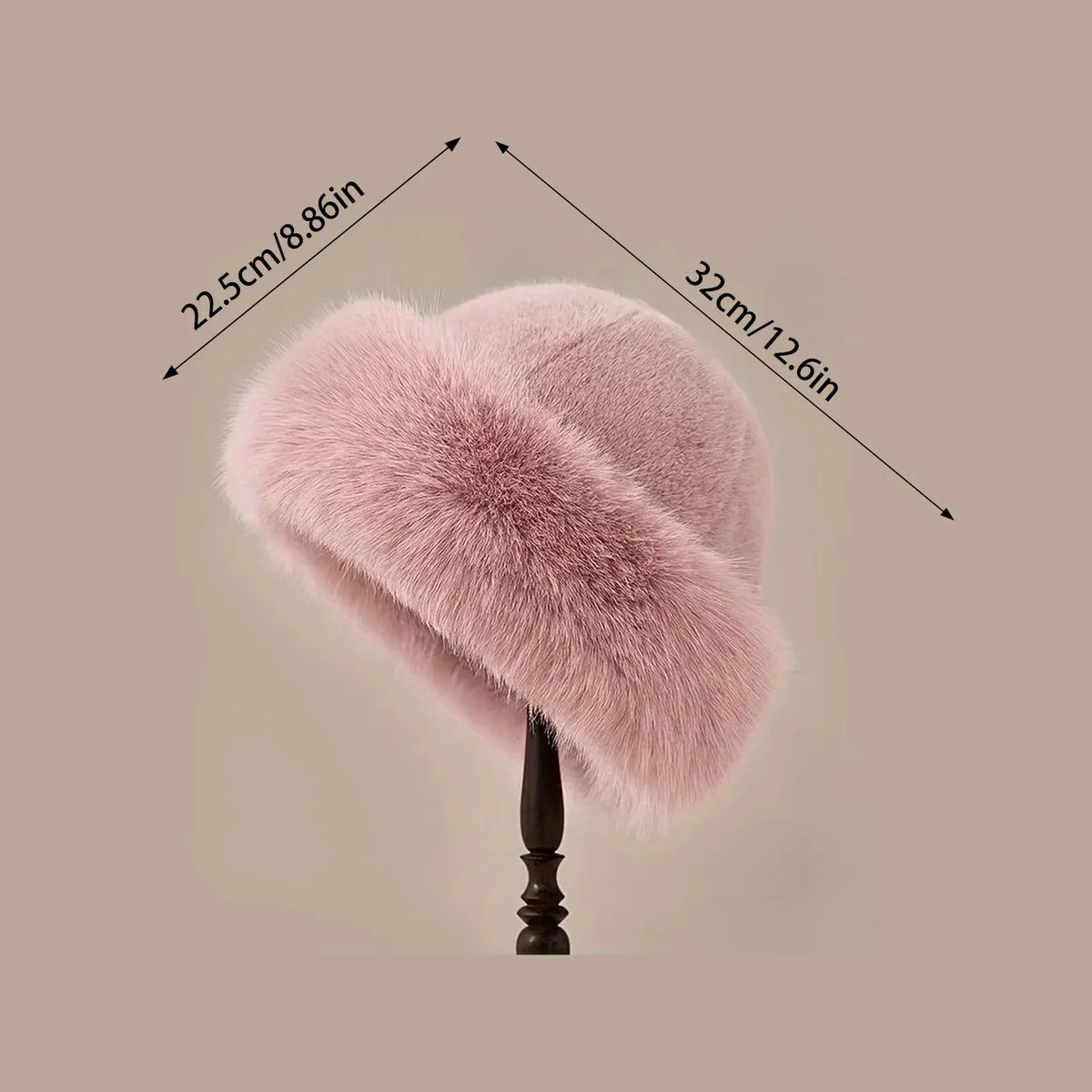 Women's Plush Fur-Trimmed Winter Hat with Ear Protection