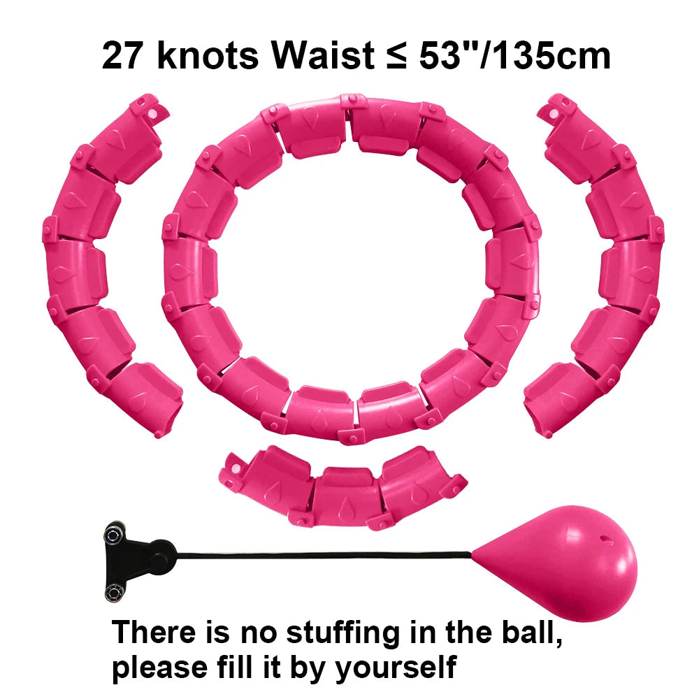 Adjustable Weighted Exercise Hoop for Core and Waist Toning