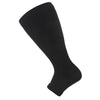 Black knee-high compression socks for plus size feet