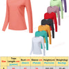 Colección de tops de yoga y running de manga larga para mujer en varios colores y tallas.