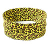Yellow and brown leopard print women's sports headband
