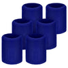 Six pack of dark blue sweat-absorbing sports wrist guards