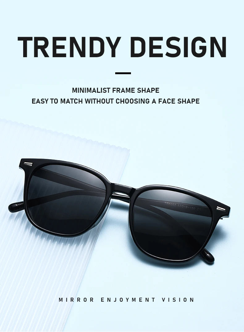 Ultra-Light Square Sunglasses with UV400 Protection