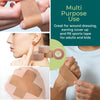 Rouleaux de ruban médical respirant beige pour pansements, cache-oreilles et bande de sport.