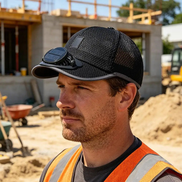 Solar & USB Powered Cooling Fan Hat