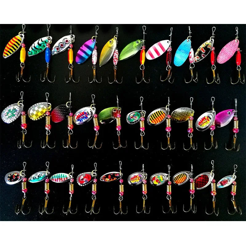 Metal Spinner Fishing Lure Kit (30 Pieces)
