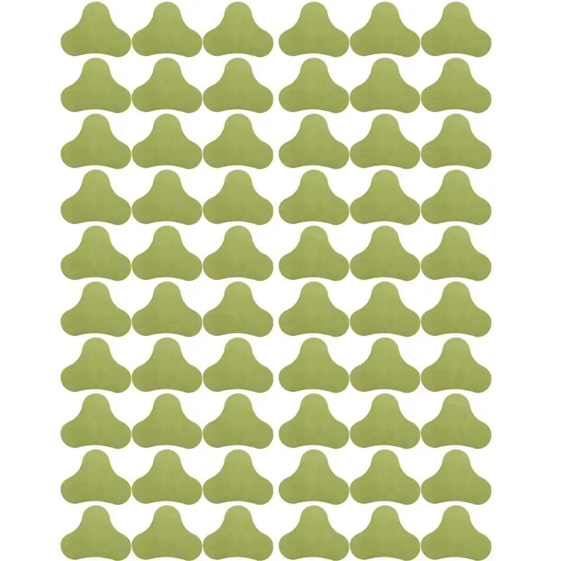 A grid of light green acupuncture heat patches designed for knee relief.